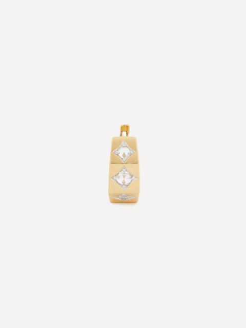 MARIE LICHTENBERG 18ct Gold Ecrou Diamond Hoop Earring