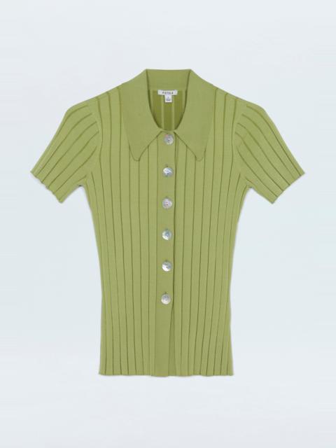 PISTOLA DOMINIQUE RIBBED CARDIGAN - SOFT LIME