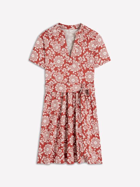 BODEN Daisy Flippy Jersey Dress-Brown, Decorative Blossom