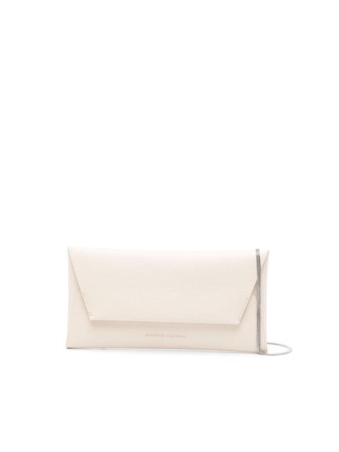 Brunello Cucinelli envelope leather shoulder bag