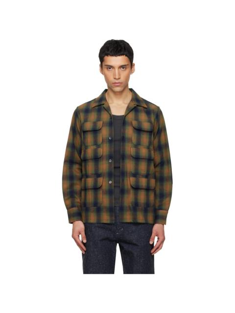 South2 West8 Khaki & Navy 6 Pocket Shirt