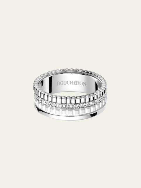 Boucheron 18K White Gold Quatre Double White Edition Small Ring