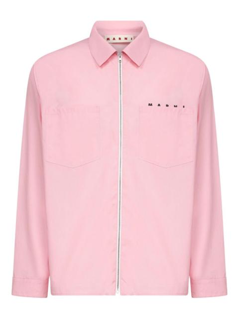 Marni patch-pocket shirt jacket