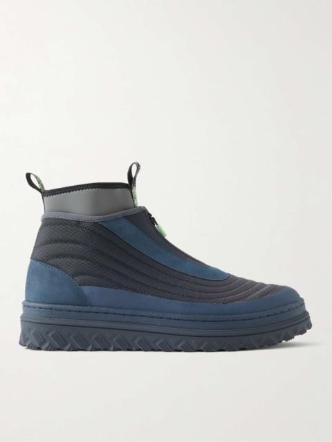 Converse + paria /FARZANEH Pro Leather X2 Trek Hi Nubuck and Neoprene-Trimmed Mesh Sneakers
