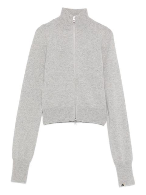extreme cashmere n°302 zip-front cropped cardigan