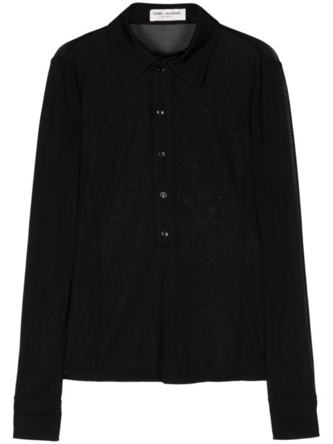 SAINT LAURENT button-up mesh shirt