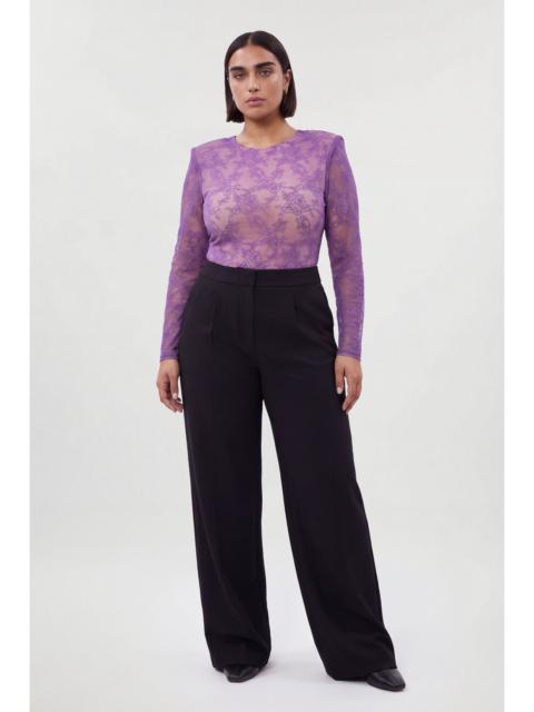KAREN MILLEN Plus Size Lace Long Sleeve Bodysuit