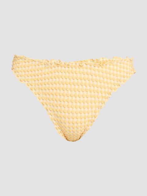 SIMKHAI Women's Maelie Gingham Bikini Bottom - Mango Multi