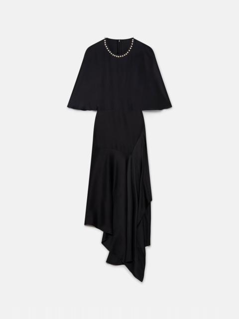 Stella McCartney Pearl Embroidery Double Satin Midi Dress