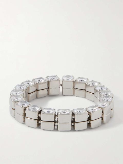 Silver-tone crystal bracelet
