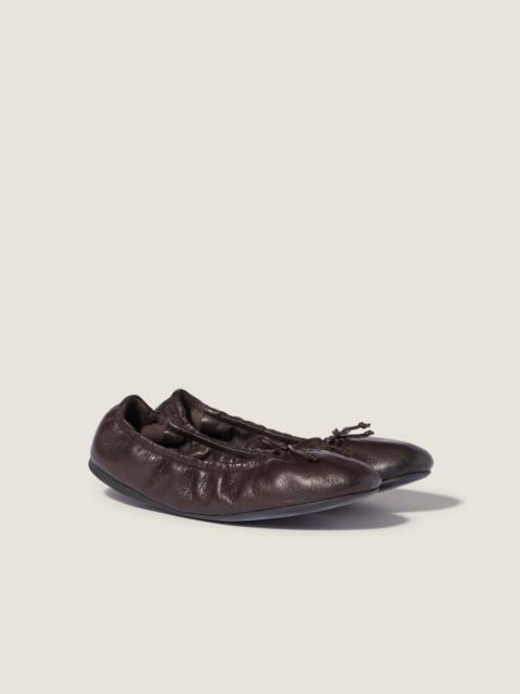 Miu Miu Foldable leather ballerinas