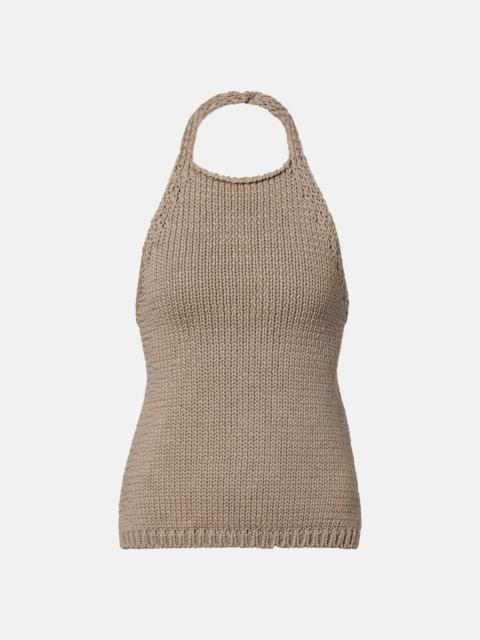 RÓHE Knitted halterneck cotton top
