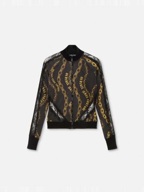 VERSACE JEANS COUTURE Chain Couture Lace Zip Sweatshirt