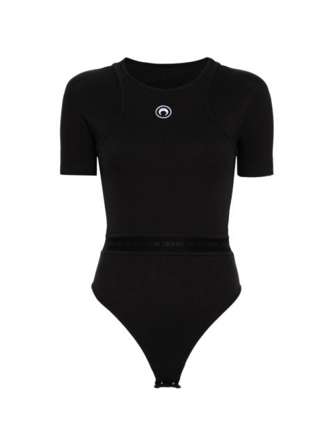 Marine Serre Moon-embroidered ribbed body
