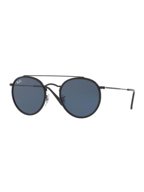 Ray-Ban Men's RB3647 Round Double-Bridge Sunglasses