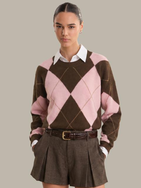 525 america Holland: Oversized 100% Cashmere Argyle Sweater