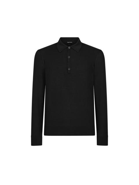 SILK COTTON HONEYCOMB POLO