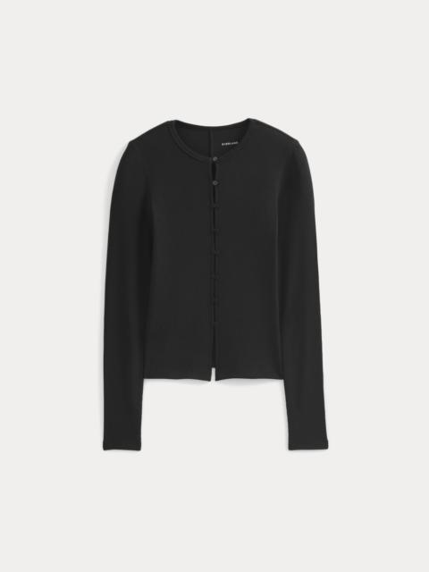 EVERLANE LUXE RIB BUTTON-UP TOP