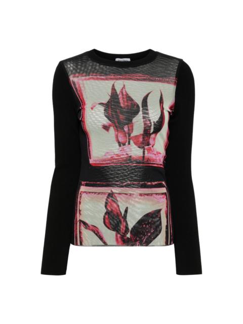 Jean Paul Gaultier floral-print jumper