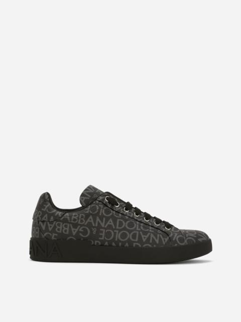 Coated jacquard Portofino sneakers