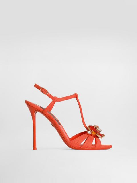 Dolce & Gabbana Brocade sandals with embroidery