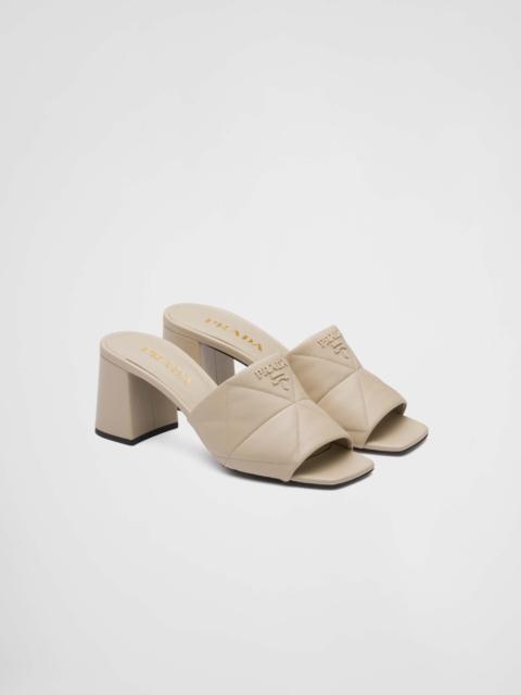 Prada Quilted nappa leather heeled sandals