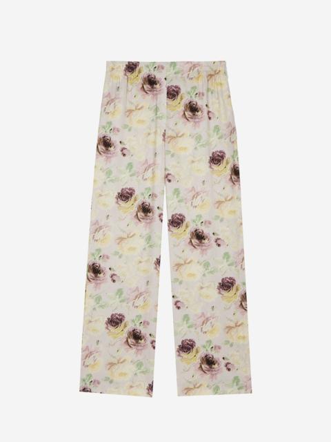 The Kooples FLORAL PRINT STRAIGHT-LEG PANTS