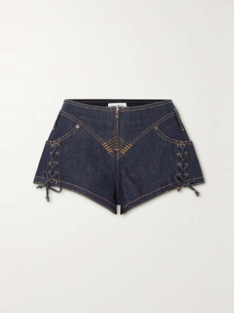 Jean Paul Gaultier Lace-up denim shorts