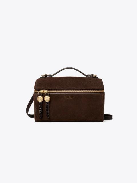 TORY BURCH Slim Romy Suede Top Handle Bag