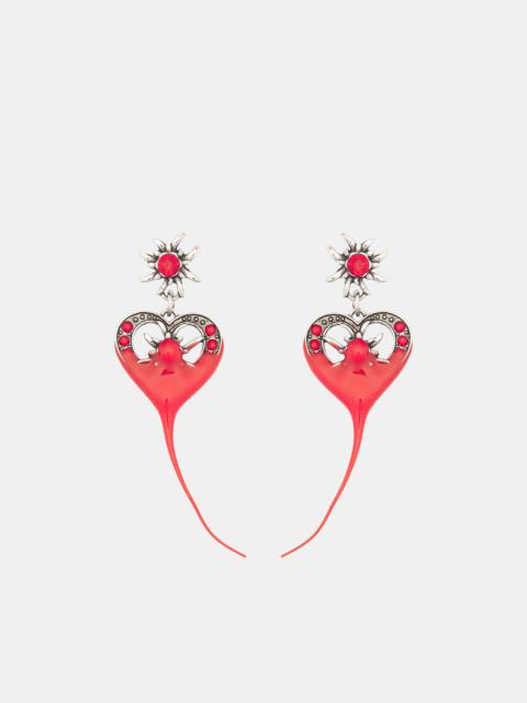 OTTOLINGER Dipped Flower Heart Earrings