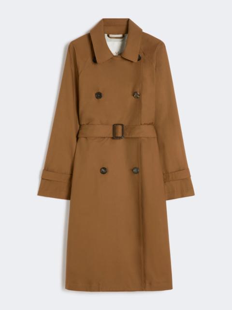 Max Mara CTRENCH Double-breasted water-repellent twill trench coat - TOBACCO