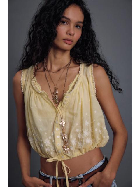 FREE PEOPLE Cherry Scallop Top