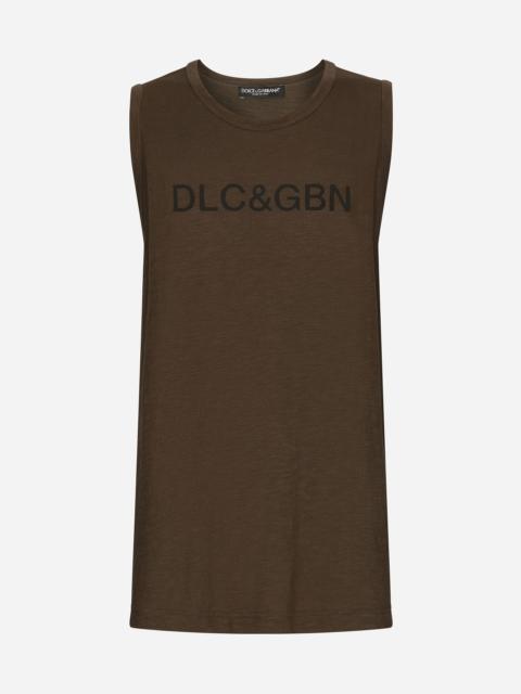 Dolce & Gabbana Cotton singlet with Dolce&Gabbana logo