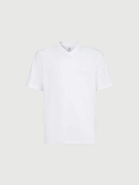 Brunello Cucinelli Cotton jersey V-neck T-shirt