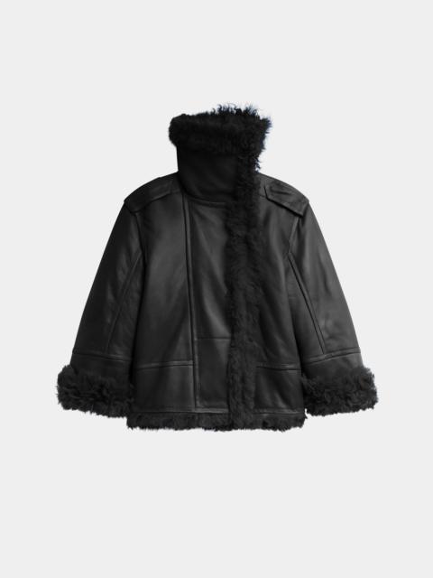 The Frankie Shop Viola Funnel Neck Jacket - Black