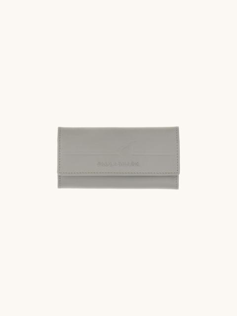 Paul & Shark FIN-EMBOSSED LEATHER KEYCHAIN