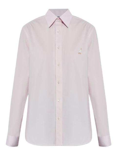 Moschino embroidered goose shirt