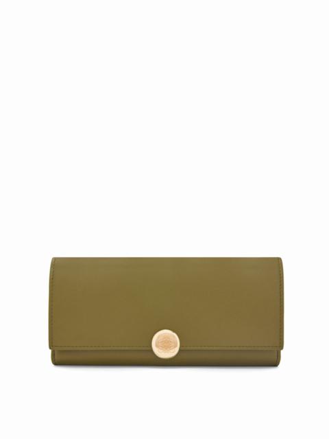 Pebble continental wallet in shiny nappa calfskin
