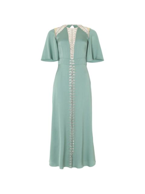 Temperley London Wildlife crystal-embellished midi dress