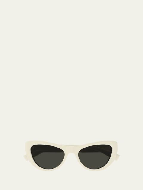 Sleek Logo Plastic Cat-Eye Sunglasses