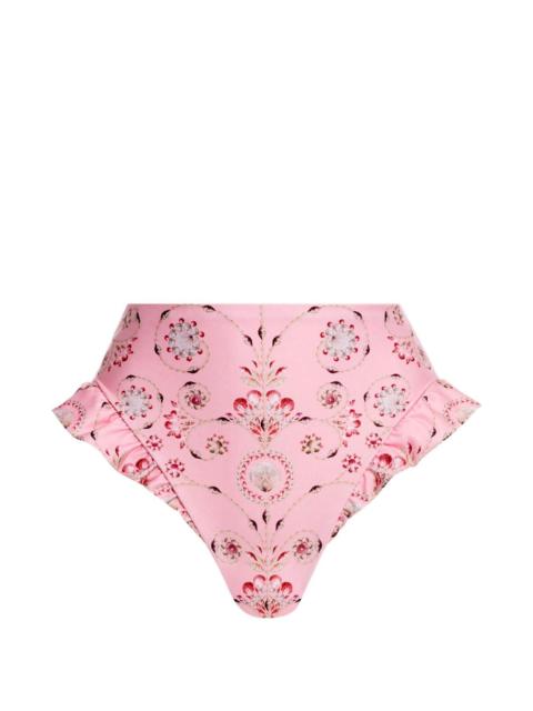 Agua by Agua Bendita Jengibre Playa ruffled bikini bottoms