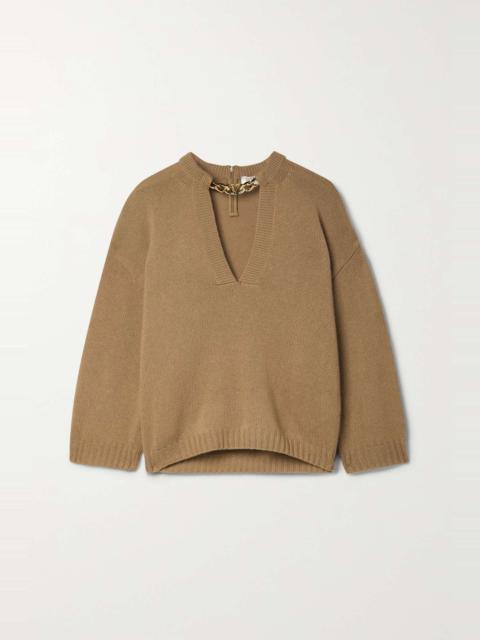 Valentino Chain-embellished cashmere sweater