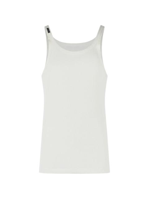 Dolce & Gabbana ribbed logo-label tank top