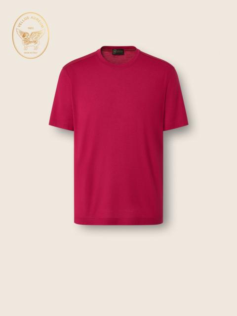 ZEGNA DARK PINK VELLUS AUREUM T-SHIRT
