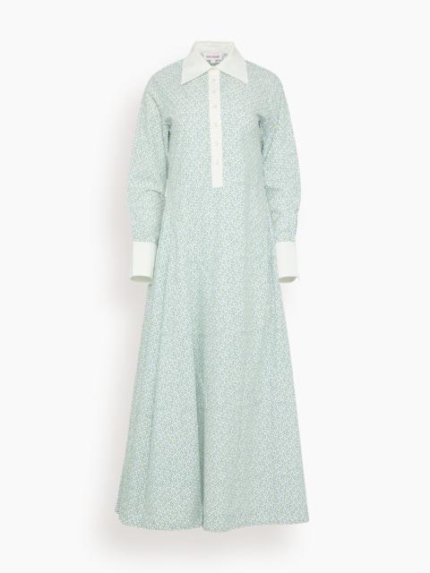 ROSIE ASSOULIN Groovy Shirtdress in Blue/Green