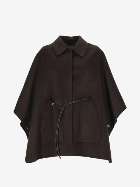 AGNONA belted cape-style coat
