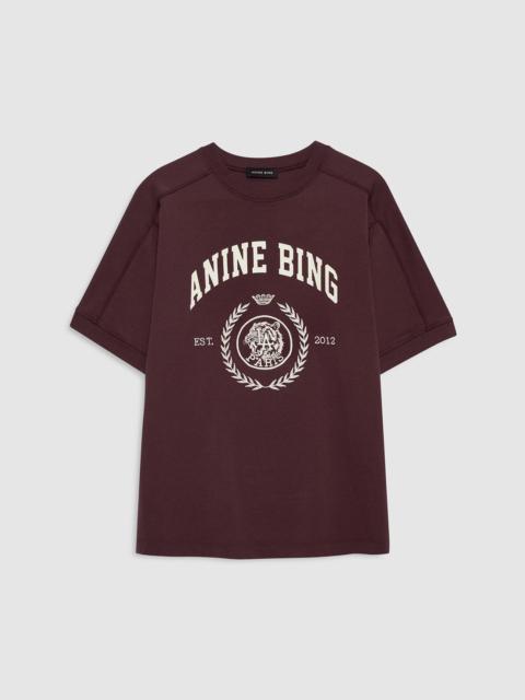 ANINE BING Jaylin Tee Collegiate - Fig