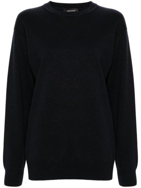 FABIANA FILIPPI crew-neck glittered jumper
