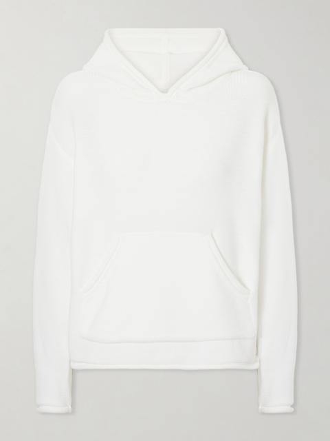 LESET Mae Open-knit Cotton-blend Hoodie