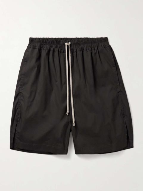 Rick Owens Straight-Leg Stretch-Cotton Poplin Drawstring Shorts